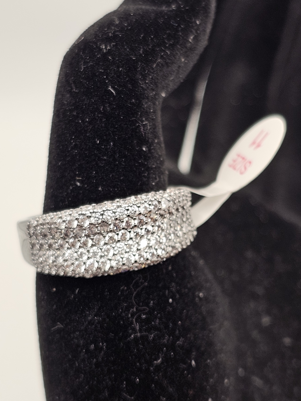 NEW Bomb Party OG Ring "Smooth Talker" Size 11 Diamond CZ on Hematite $130